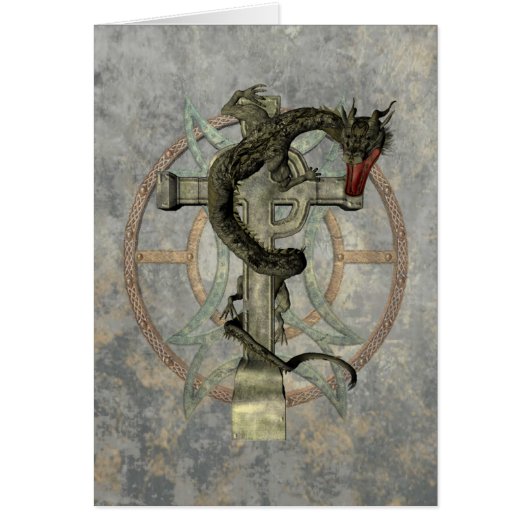Chinese Dragon & Celtic Cross Cards (Front)