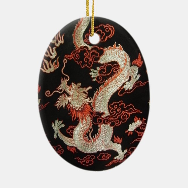 Chinese Dragon Ceramic Ornament (Back)