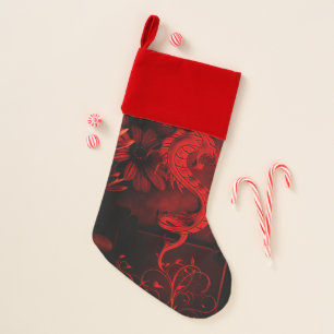 Chinese dragon christmas stocking