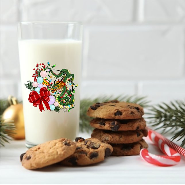 Chinese Dragon Christmas Wreath Glass (Creator Uploaded)