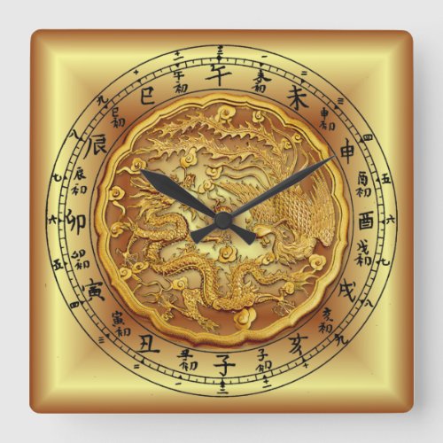 Chinese Dragon Clock  Dragon and Phoenix 