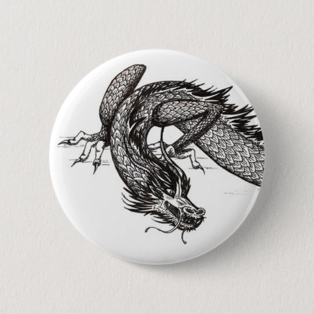 Chinese Dragon | Customizable Pinback Button (Front)