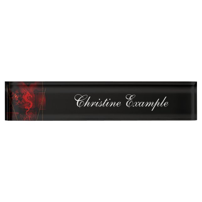 Chinese dragon desk name plate (Front)