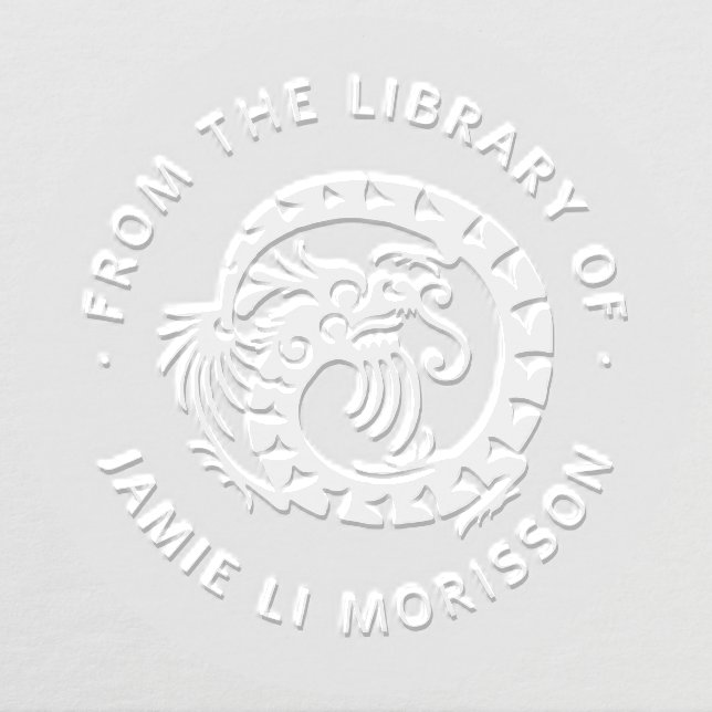 Chinese Dragon Elegant From The Library Book Embosser (Design)