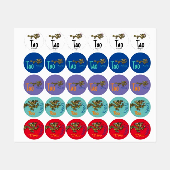 Chinese Dragon Embroidery Baby Kids  Kids' Labels (Sheet)