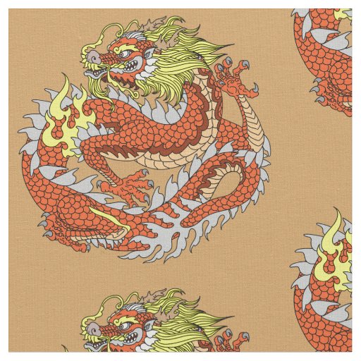Chinese dragon fabric