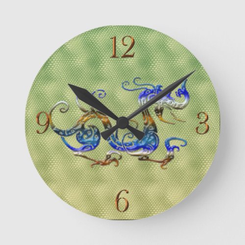 Chinese Dragon Fantasy Art Designer Gift Clock
