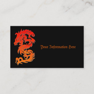Chinese Dragon Fire Business Card