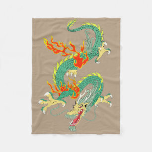 Chinese Dragon Fleece Blanket