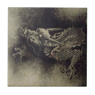 Chinese Dragon from Song Dynasty by Chen Rong Ceramic Tile