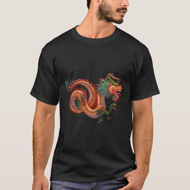 Chinese Dragon Gift Traditional Chinese Dragon Art T-Shirt (Front)