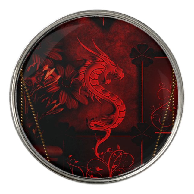 Chinese dragon golf ball marker (Front)