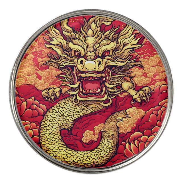 Chinese Dragon Golf Ball Marker (Front)