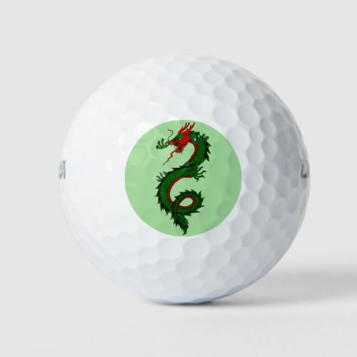 Chinese dragon golf balls