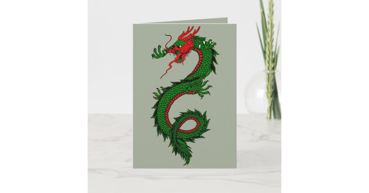 Chinese dragon greeting card | Zazzle