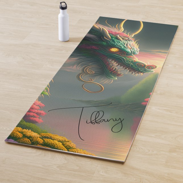 Chinese Dragon Head Yoga Mat (In Situ)