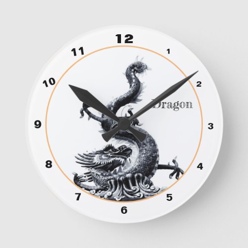 Chinese Dragon  Home Lucky Protectors  Dragons Round Clock