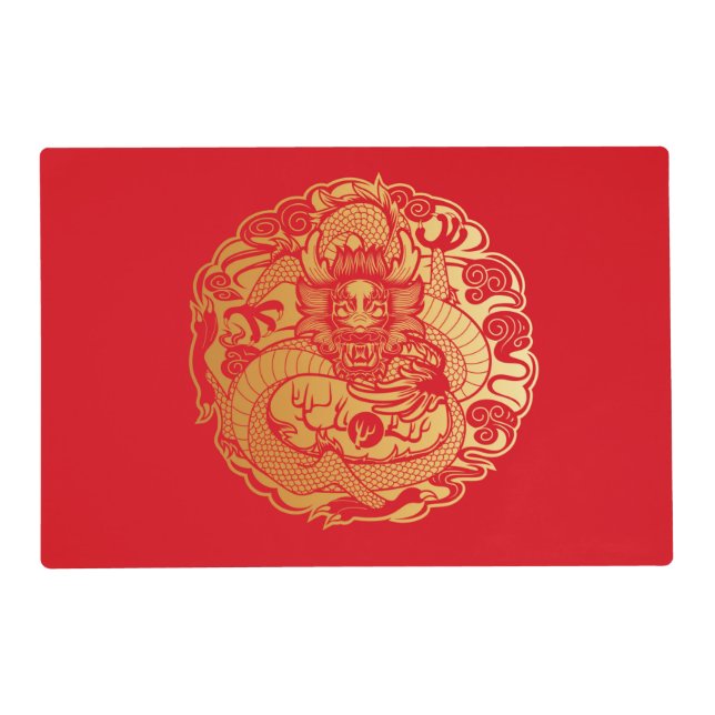 Chinese dragon in clouds placemat (Front)