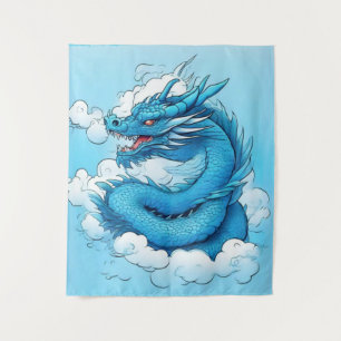 Chinese Dragon in the Clouds Tapestry