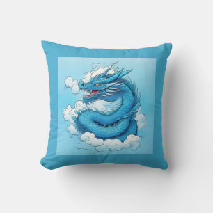 Chinese Dragon in the Clouds Throw Pillow