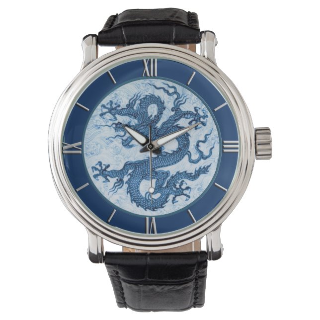 Chinese Dragon, Indigo Blue Watch (Front)