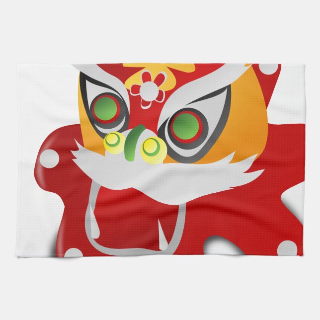 chinese dragon kitchen towel (Horizontal)