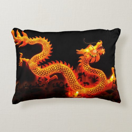 Chinese Dragon Lantern Decorative Pillow