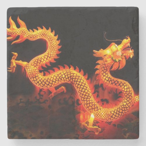 Chinese Dragon Lantern Stone Coaster