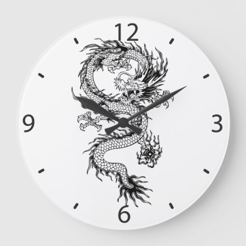 Chinese dragon large clock