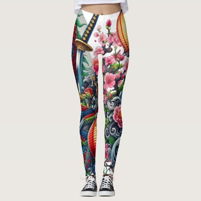 Chinese dragon leggings  (Front)