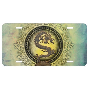 Chinese dragon license plate