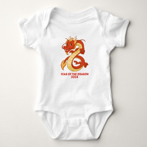 Chinese Dragon Lunar new year 2024 Baby Bodysuit