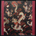 Chinese Dragon Napkin<br><div class="desc">Silver Chinese Dragon with red and black.</div>