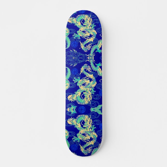 Chinese Dragon Neon Element Custom Pro Park Board (Front)