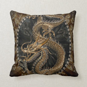 Chinese Dragon Oriental Dragon Throw Pillow