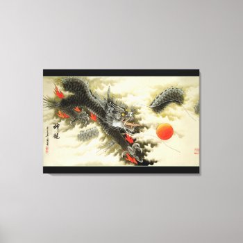 Chinese Dragon Painting Canvas Print by AV_Designs at Zazzle