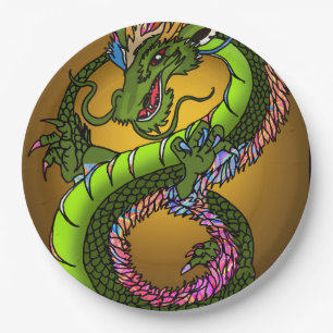 Chinese Dragon Paper Plates