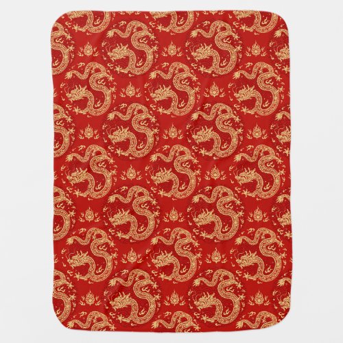 Chinese dragon pattern Lunar year 2024 Baby Blanket