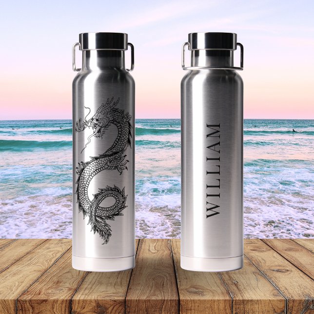Chinese Dragon Personalized Water Bottle (Creator Uploaded)