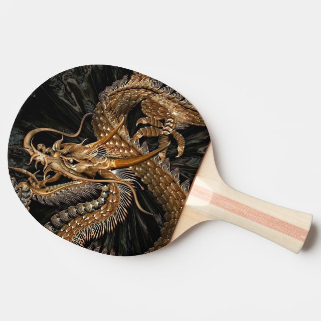 Chinese Dragon Ping Pong Paddle (Side)
