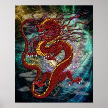 Chinese Dragon Poster by gailgastfield at Zazzle