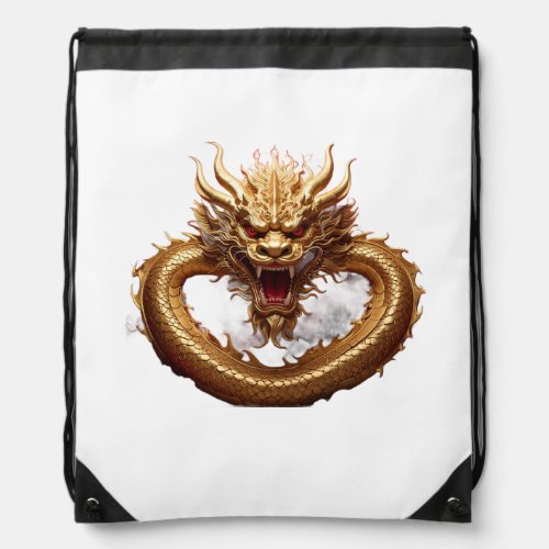 Chinese Dragon Power Drawstring Bag