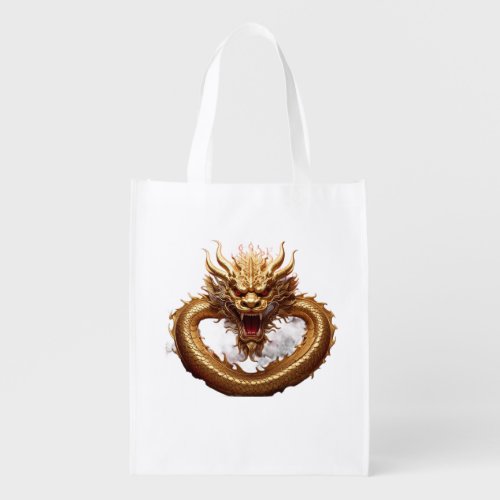 Chinese Dragon Power Grocery Bag