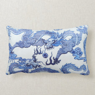 Chinese Dragon Print Pillow