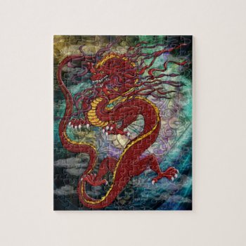 Chinese Dragon Puzzle by gailgastfield at Zazzle