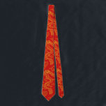 Chinese Dragon Red and Gold Theme Neck Tie<br><div class="desc">A red and gold necktie featuring a unique dragon pattern on the front and backside of the tie.</div>