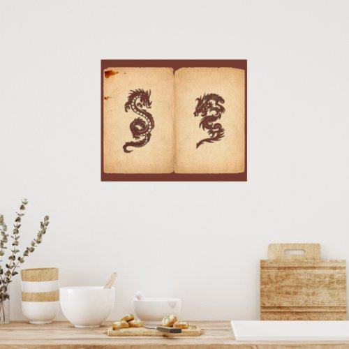 Chinese Dragon Red Dragon Fantasy Mythology Poster