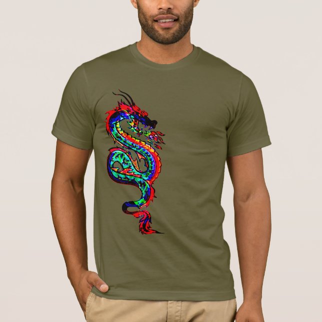 chinese Dragon red fire Design gift idea dragon T-Shirt (Front)