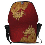 Chinese Dragon Red Gold Messenger Bag at Zazzle