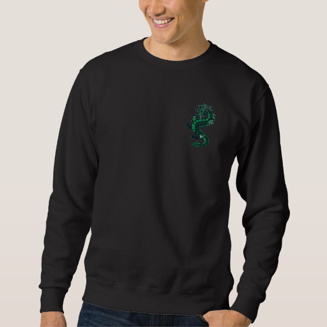 Chinese Dragon Retro Dragon Grunge Aesthetic Vapor Sweatshirt (Front)